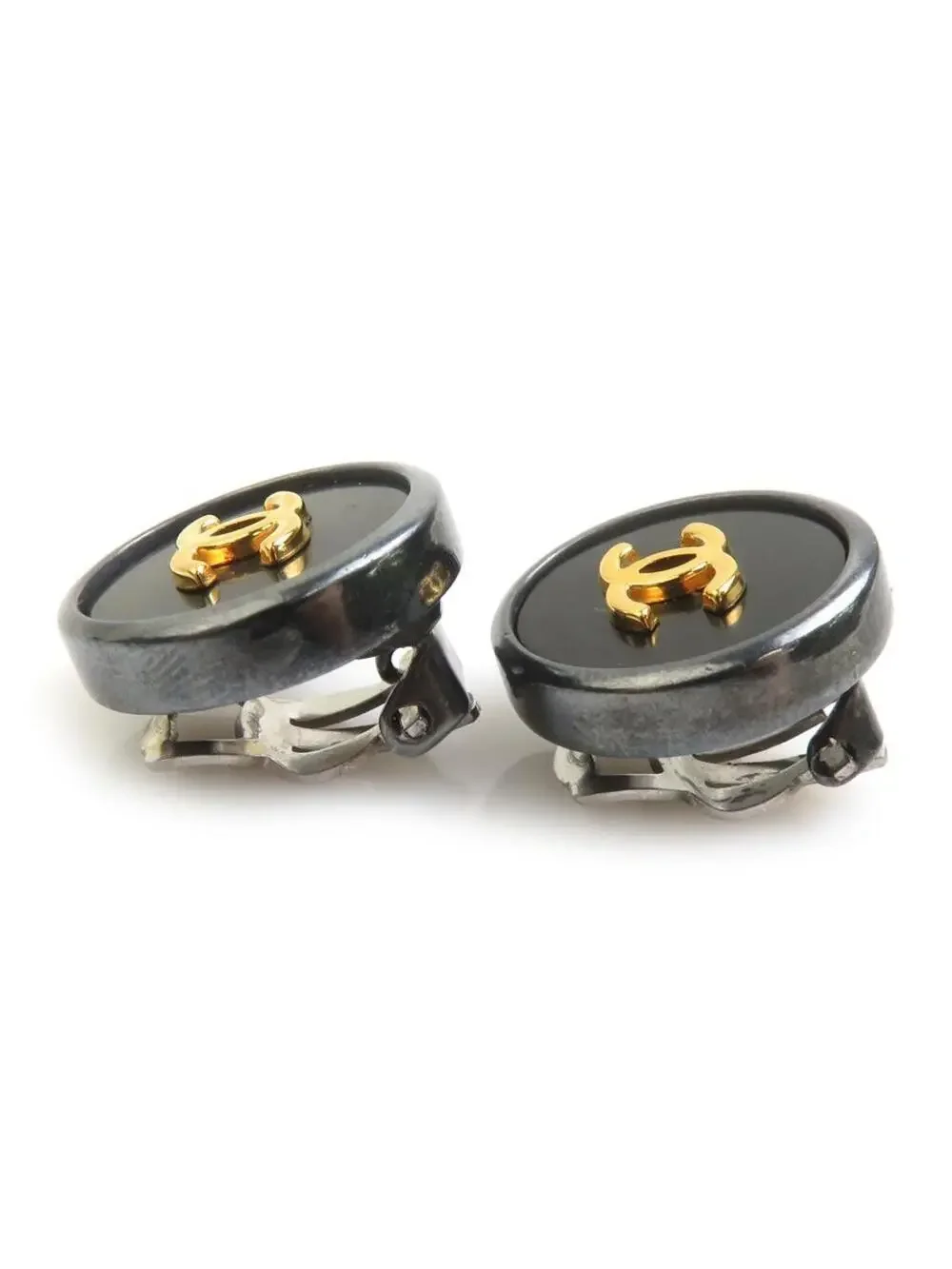 Auth Chanel Vintage Cc Logo Earrings #293904C28B